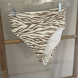 Aerie high cut cheeky bikini bottom NWT animal print